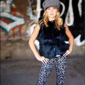 Crewcuts faux fur vest